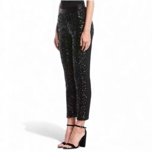 NWT Bailey 44 Coco Sequin Trouser Pants In Black - Size M